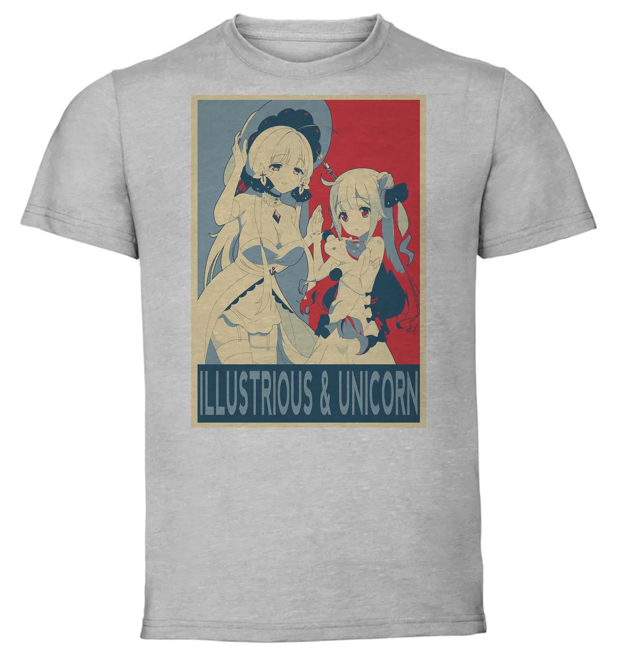 Футболка унисекс серая пропагандистская с аниме известный и Единорог