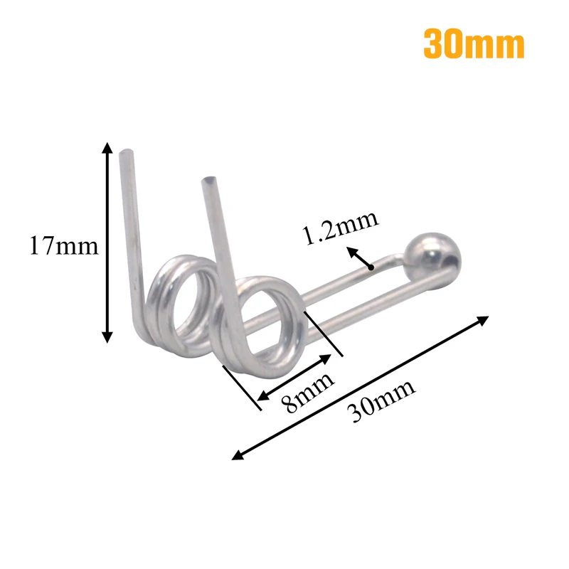 

2Pcs 24-30mm Curling Iron Replacement Double Return Torsion Spring Hair Curling Rod Accessories Wire Diameter 1.2mm