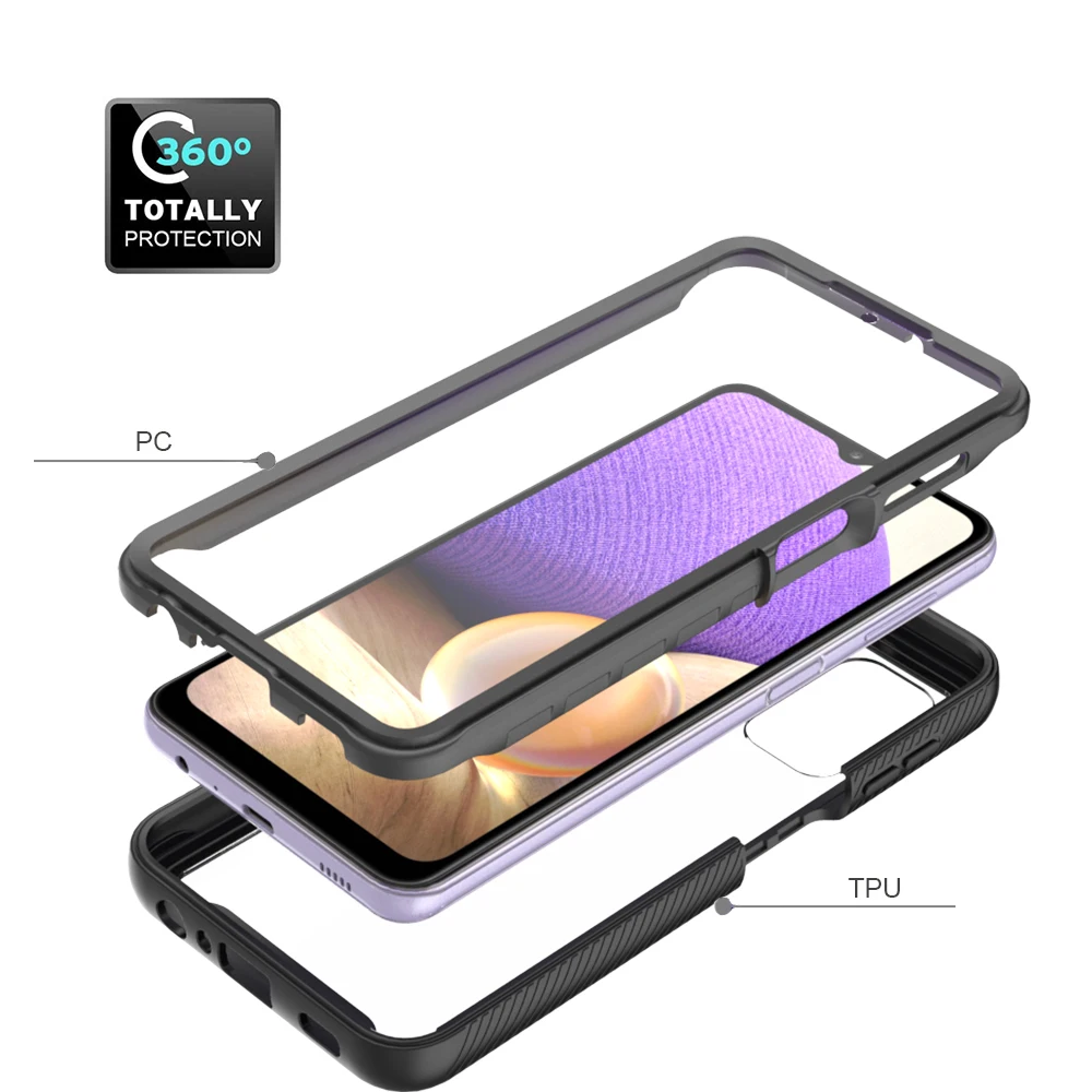 Подходит для Galaxy A13 4G/5G ударопрочный прозрачный чехол из поликарбоната
