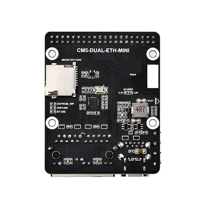 Фото Мини-плата расширения CM5 с двумя гигабитными сетевыми портами и 40 GPIO для Raspberry Pi Compute Module 5-A12I №4
