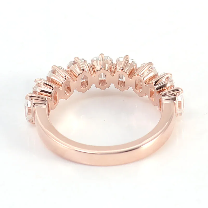 Кольца Прованс Муассанит Половина Вечности Розовое Золото