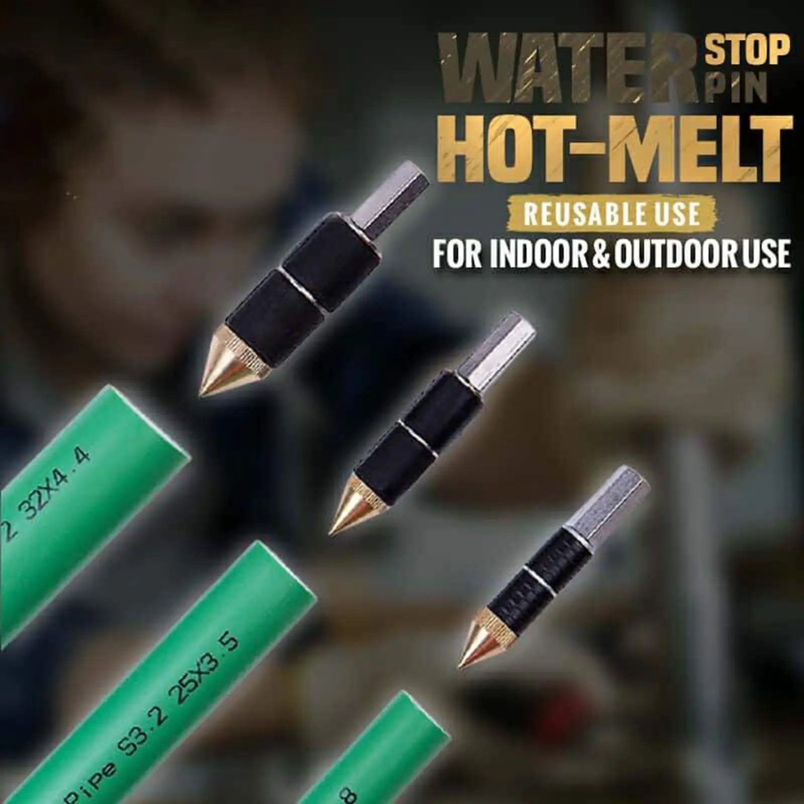 

4 Pieces Hot Melt Water Stoping Pinfor Professional Portable for Bathroom