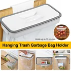 Портативный пластиковый подвесной мешок для мусора, кухонная стеллаж для хранения вещей с крючком, подставка для сухой полки, кухонный Органайзер