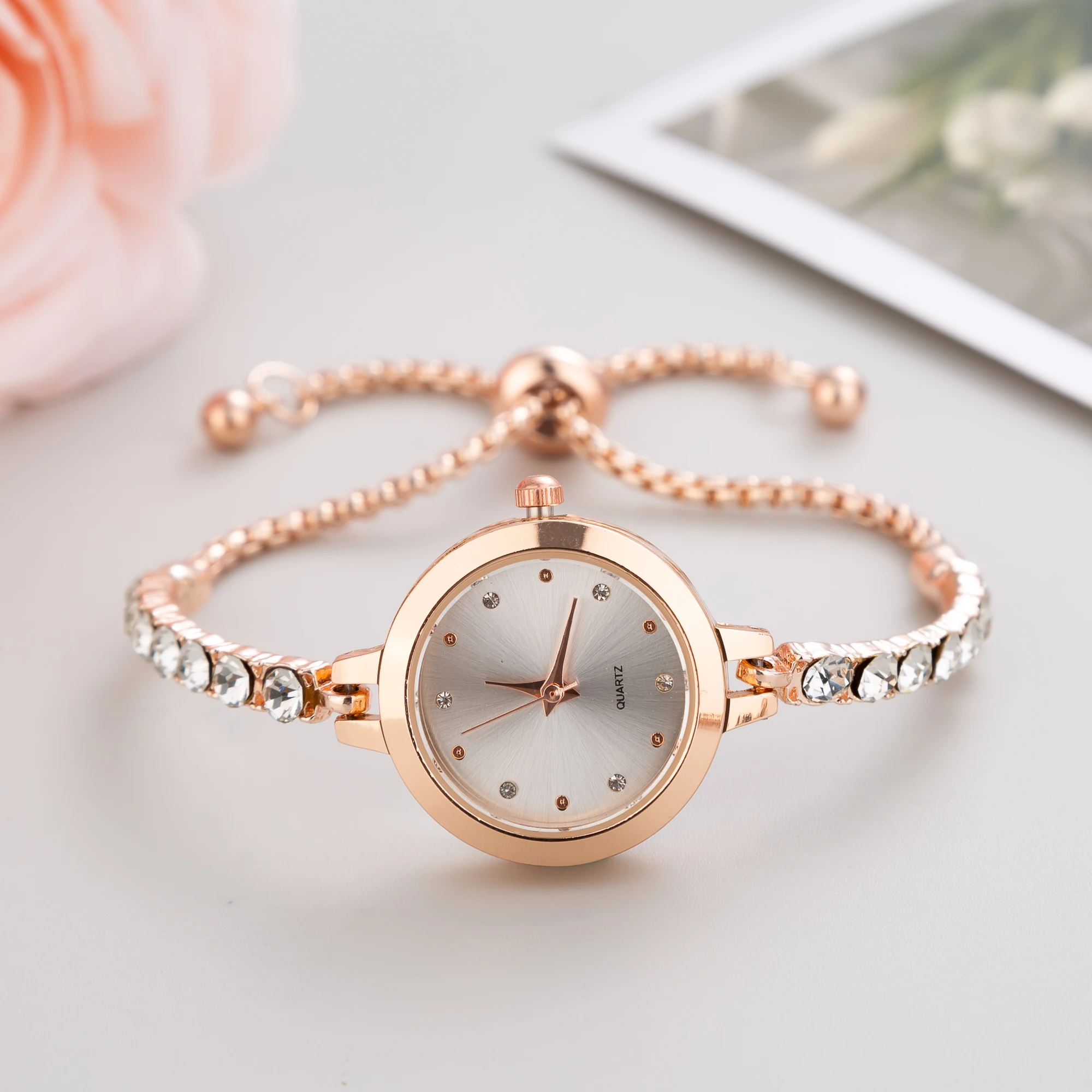 New Top Women Watches Casual Quartz Bracelet Watch Women Stainless Steel Dress Watches Relogio Feminino Free Shipping