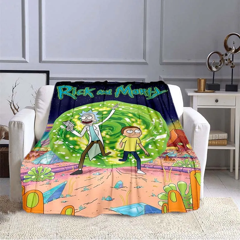 

Мягкое Фланелевое удобное одеяло для дивана Rickes Morties Adventure Sitcom