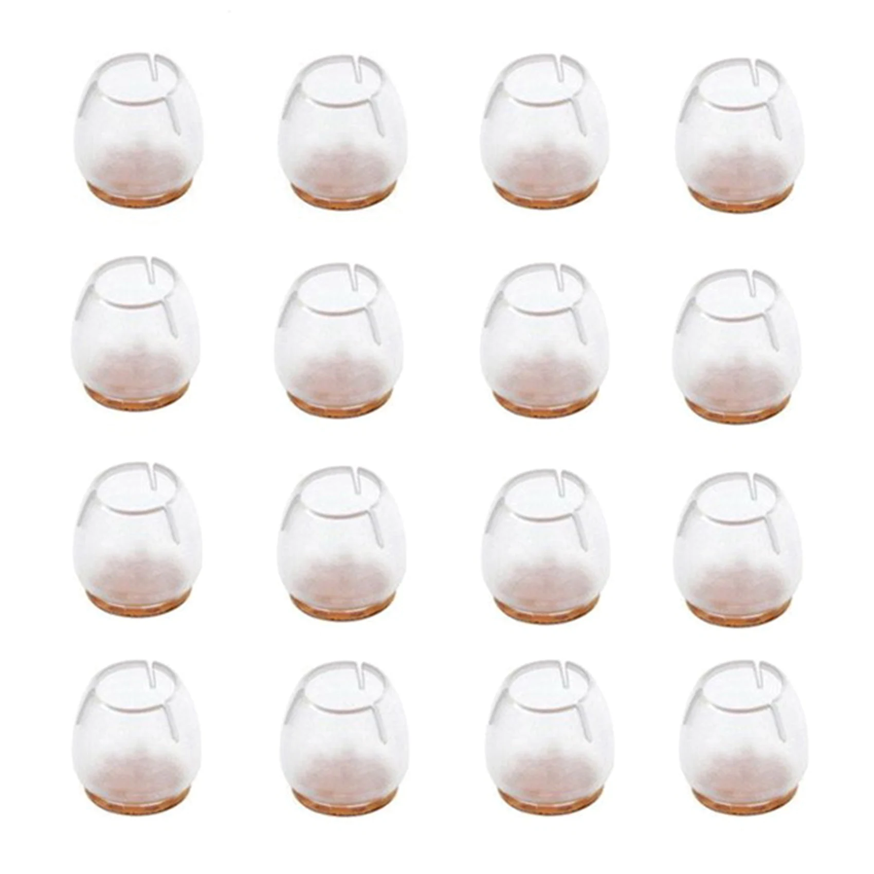 

16 PCS Silicone Chair Leg Caps Table Foot Pads for Round 12-17mm Bottom Non-Slip Desk Foot Covers Floor Protectors Cover