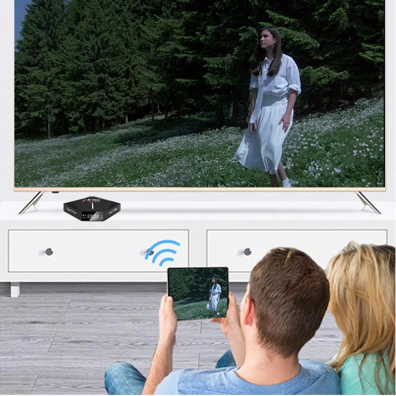 Смарт-приставка J15 Pro Android 9 0 RockChip3328 BT 2 4G 5G Wi-Fi 4K медиаплеер iptv Netflix голосовое