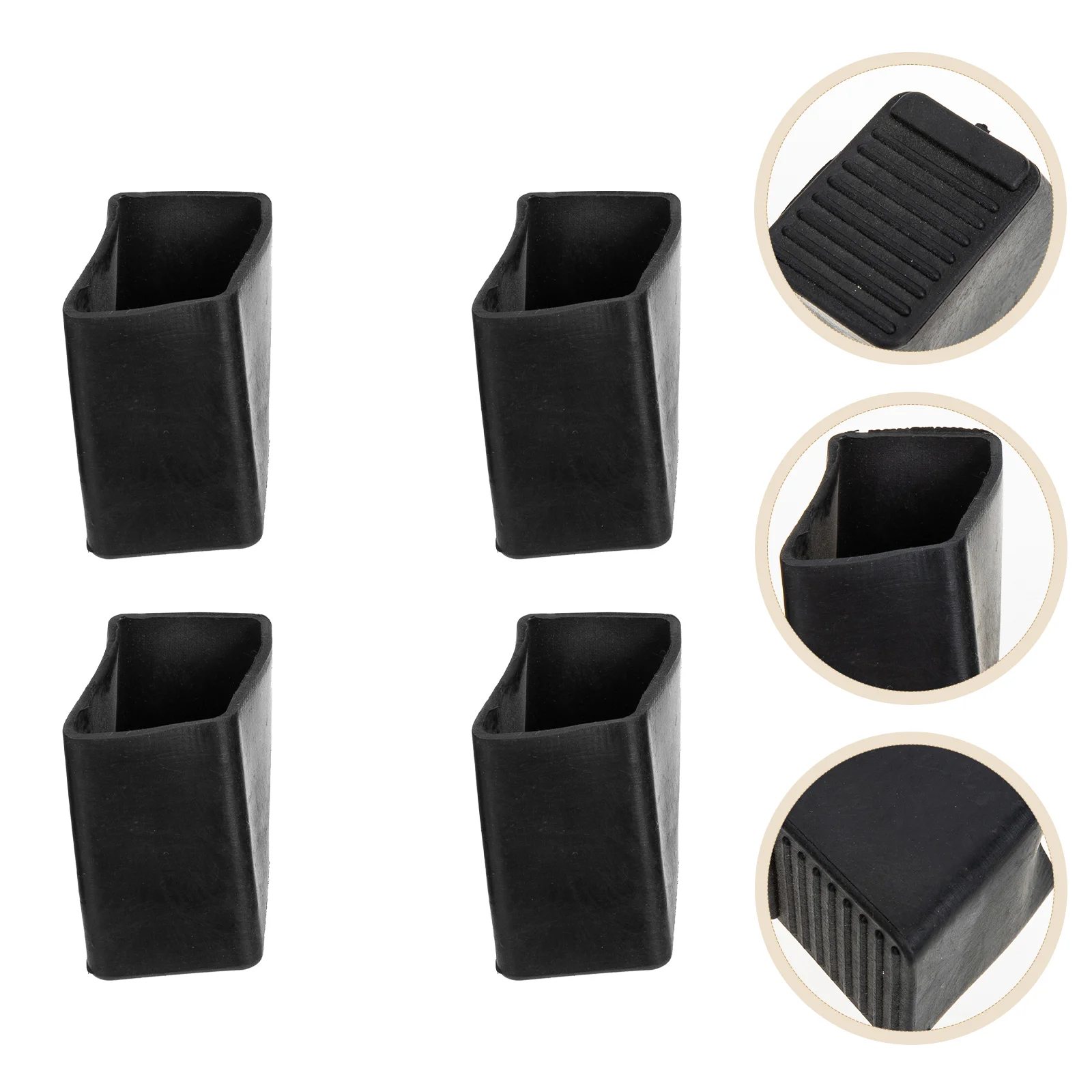 

4 Pcs Ladder Foot Cover Folding Step Non-slip Pad Furniture Legs Engineering Pads Rubber Non-skid Mat Protective