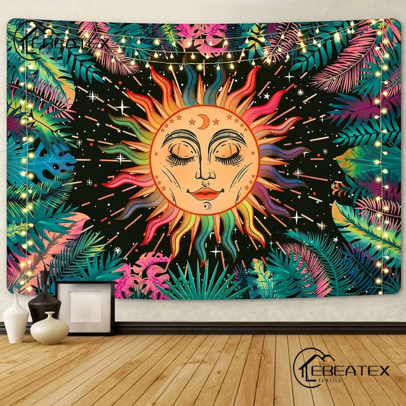 

Sun Trippy Tapestry Psychedelic Astrology Tarot Boho Hippie Goth Mandala Room Decor Aesthetic My Melody Tapestry Wall Hanging