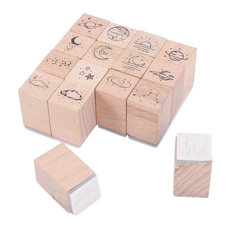 Акция! Винтажная планета Восход Луна Звезда облако штамп DIY фотообои для