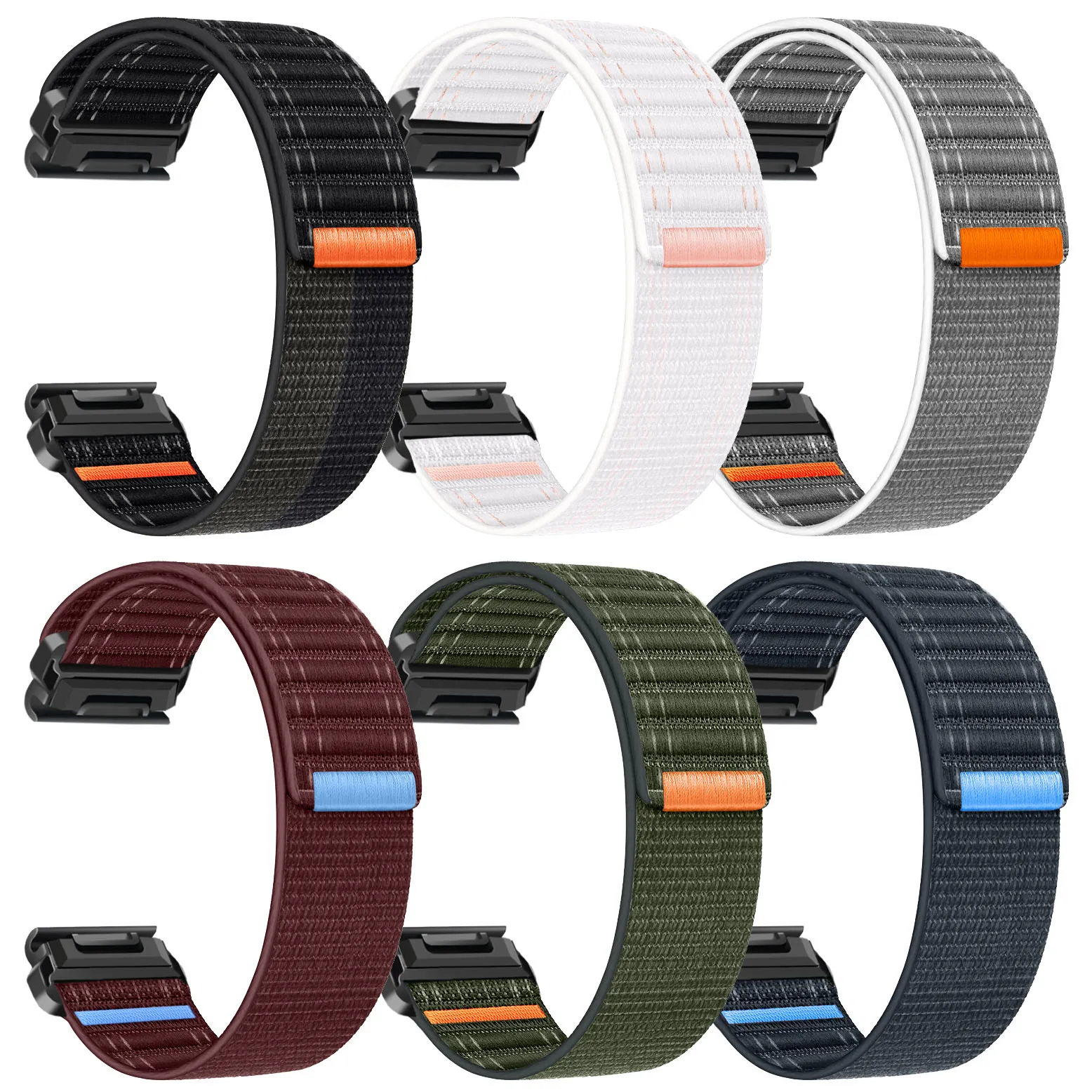 Нейлоновый ремешок с морской волной для Garmin Fenix 8 5 6 7X Pro Epix 935 965 Tactix MARQ Сменный