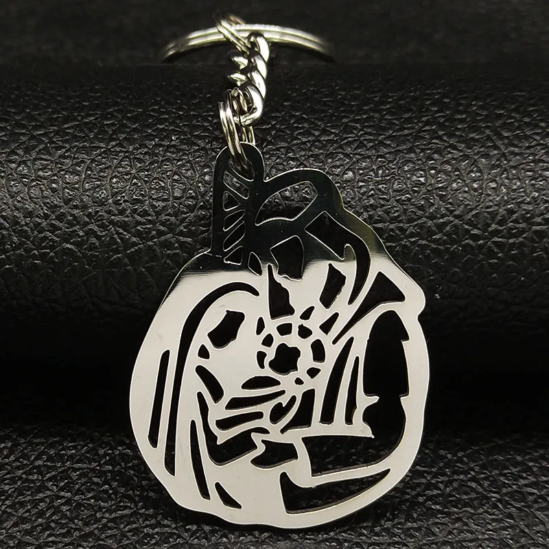 

Islam Famliy Stainless Steel Keychains Women Silver Color Keychain Car Jewelry porte clef K7747S08