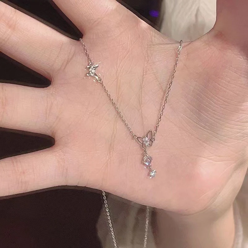 Модное ожерелье-бабочка темпераментное элегантное ожерелье для женщин и девочек