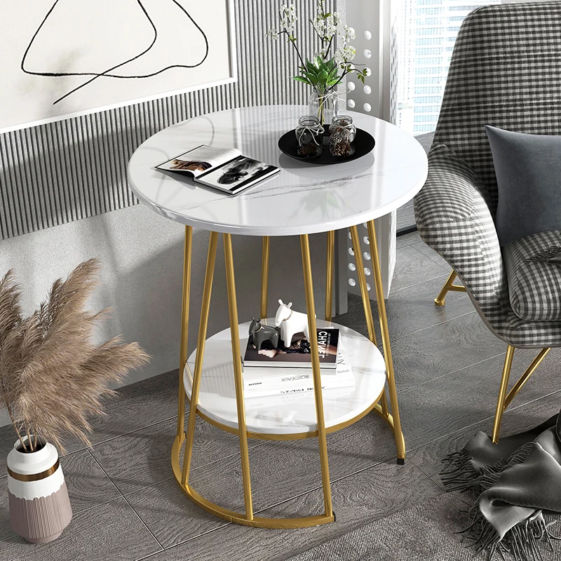 

Nordic Small Side Coffee Tables Makeup Center White Round Coffee Table Salon Luxury Nightstands Stoliki Kawowe Furniture BB