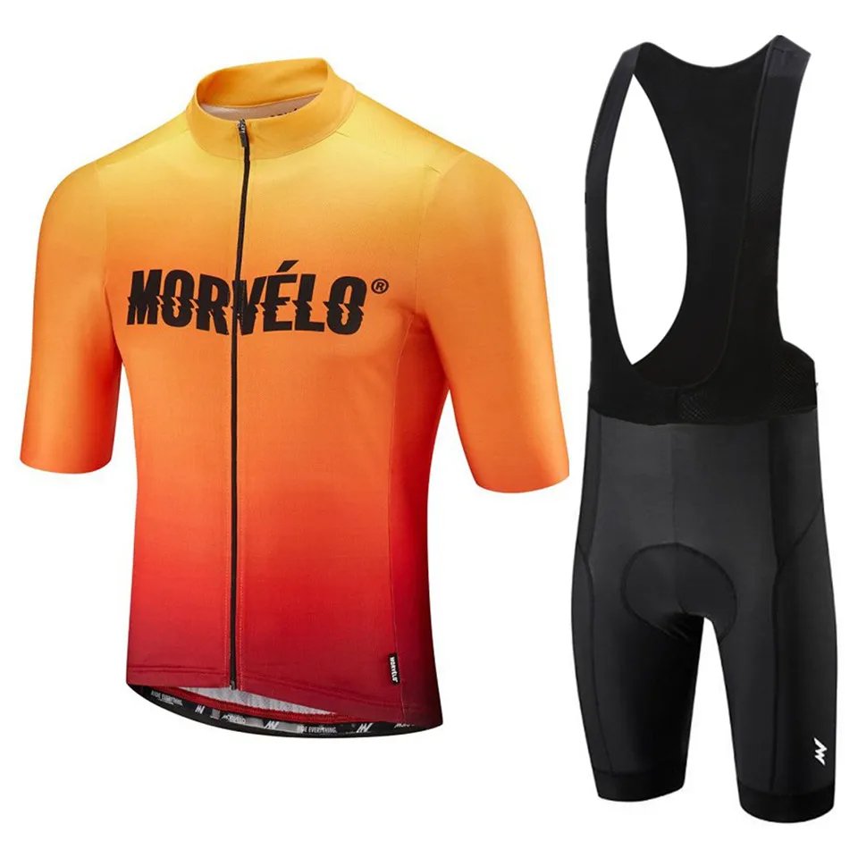 

2021 team Morvelo Cycling Clothing 9D gel pads Bib shorts Bike jersey set Quick Dry Men breathable pro Maillot Culotte