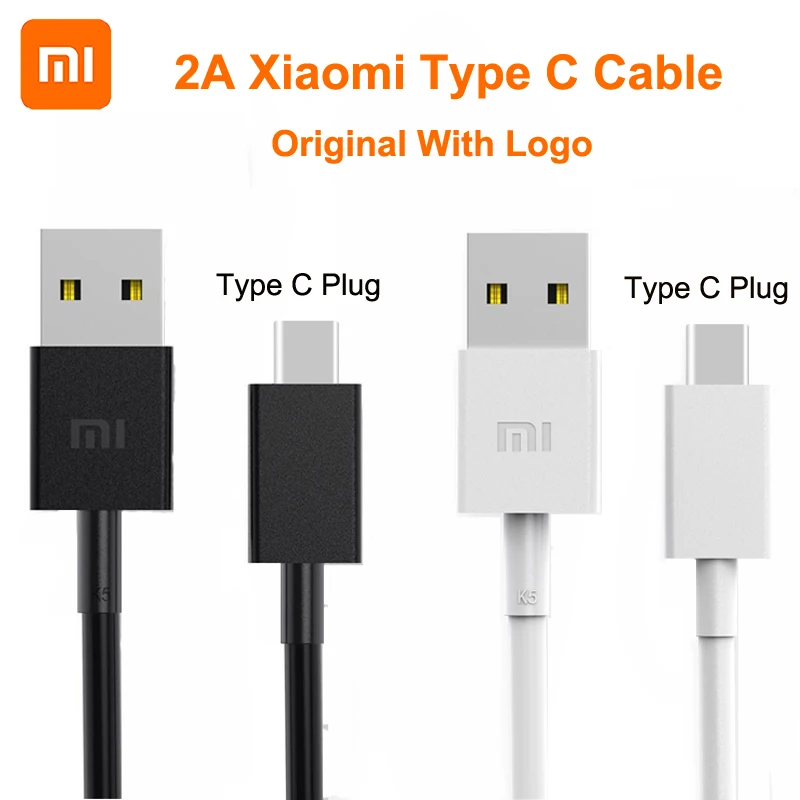 Оригинальный адаптер с логотипом 2A Xiaomi Mi кабель USB Type-C для быстрой зарядки CC9 E A3 9