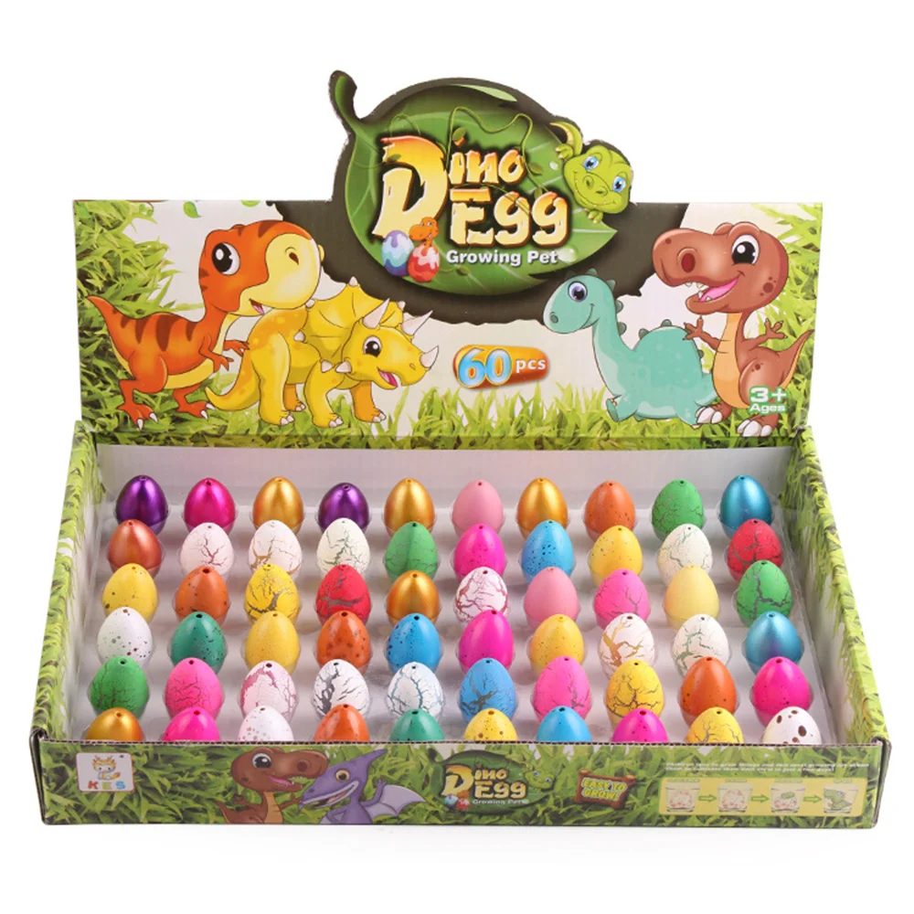 

60pcs Easter Hatching Dinosaur Eggs Toys Grow in Water Easter Egg Crack Easter Hunt Magic Eggs Dino Birthday Party Gifts