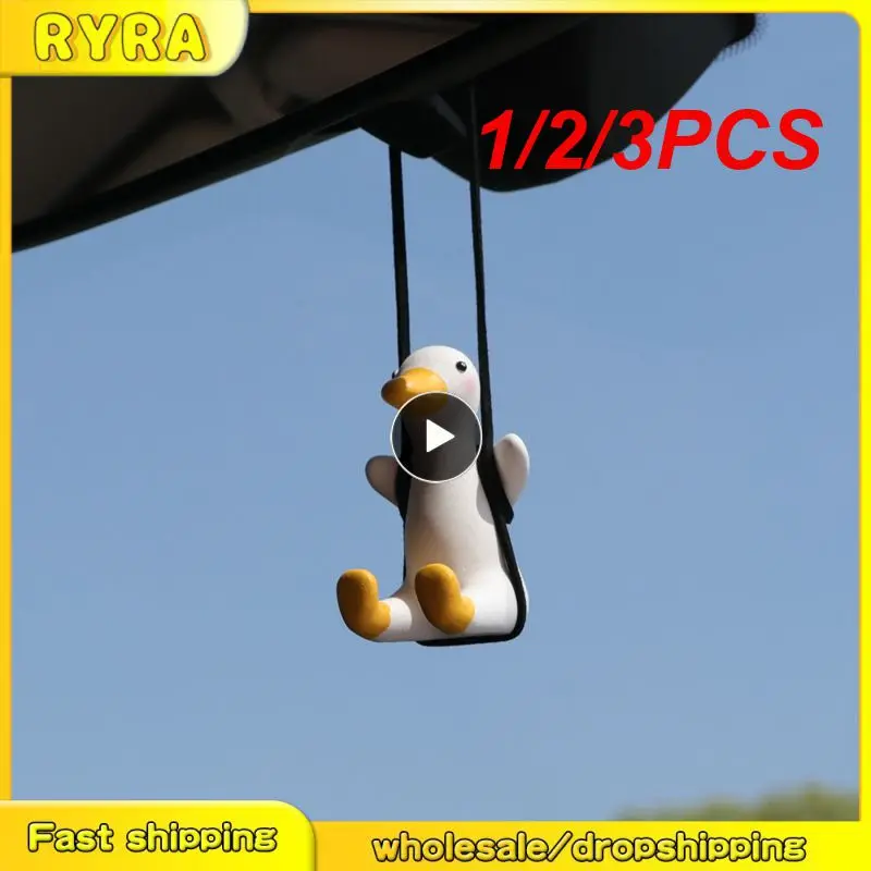 

1/2/3 шт. забавная гипсовая аниме утка Автомобильная зеркальная подвеска мультяшная Милая декоративная подвеска для интерьера автомобиля товары для интерьера автомобиля