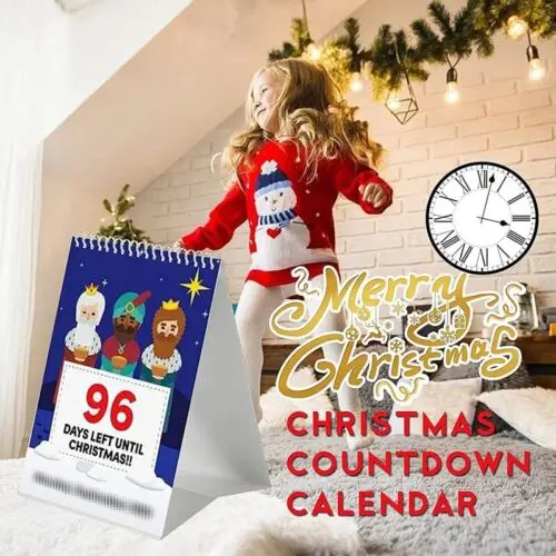 

2022 ins Mini Desk Christmas Advent Calendar Cute New Year Standing Calendar Daily Scheduler Table Planner For Christmas gift