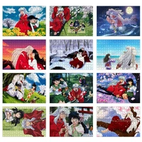 anime inuyasha jigsaw puzzles 3005001000 pieces cartoon couple characters puzzles diy intellectual toys games family fun gift