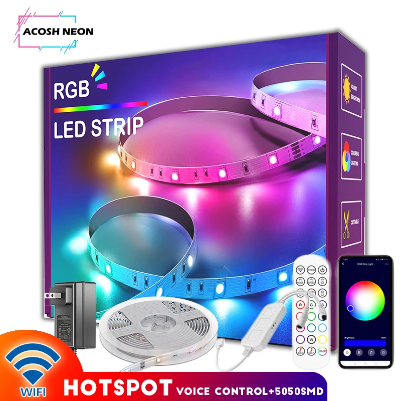 New Style led light strips with remote 12V led rope light bar wireless 5050smd led for christmas bedroom room decoration