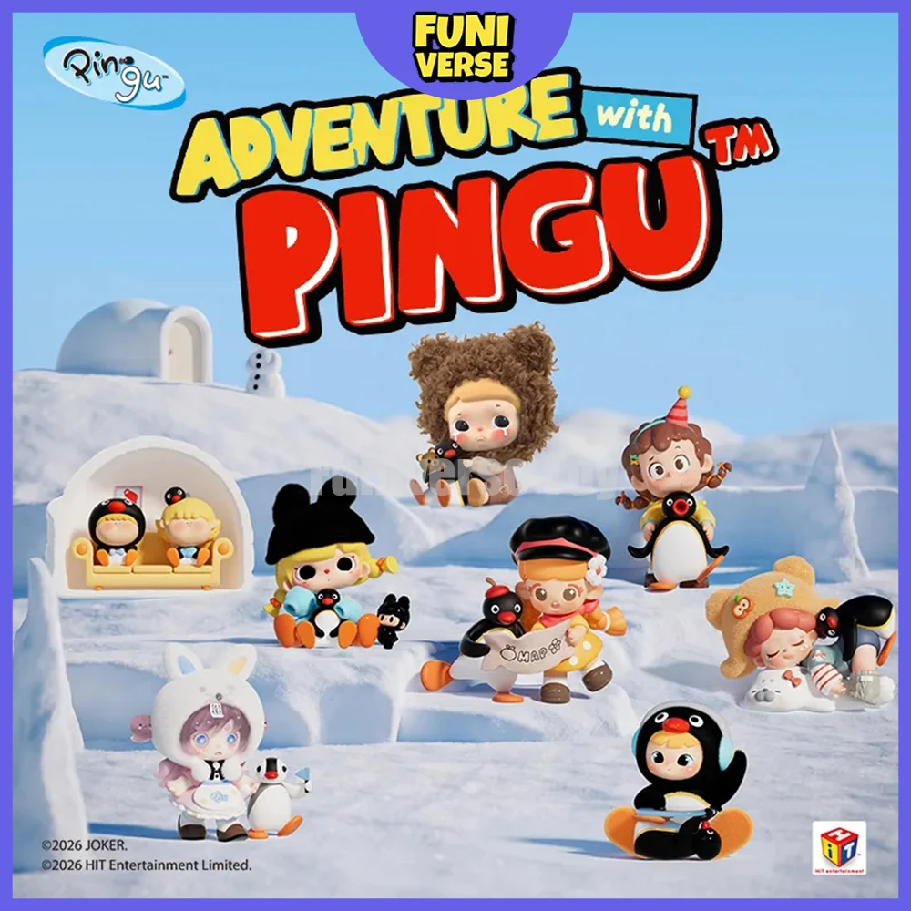 Фото Новая оригинальная серия Pingu к 45-летию: коллекционные фигурки Pingu в закрытой упаковке, увлекательное приключение, загадочная коробка, украшения, игрушки, подарки №1