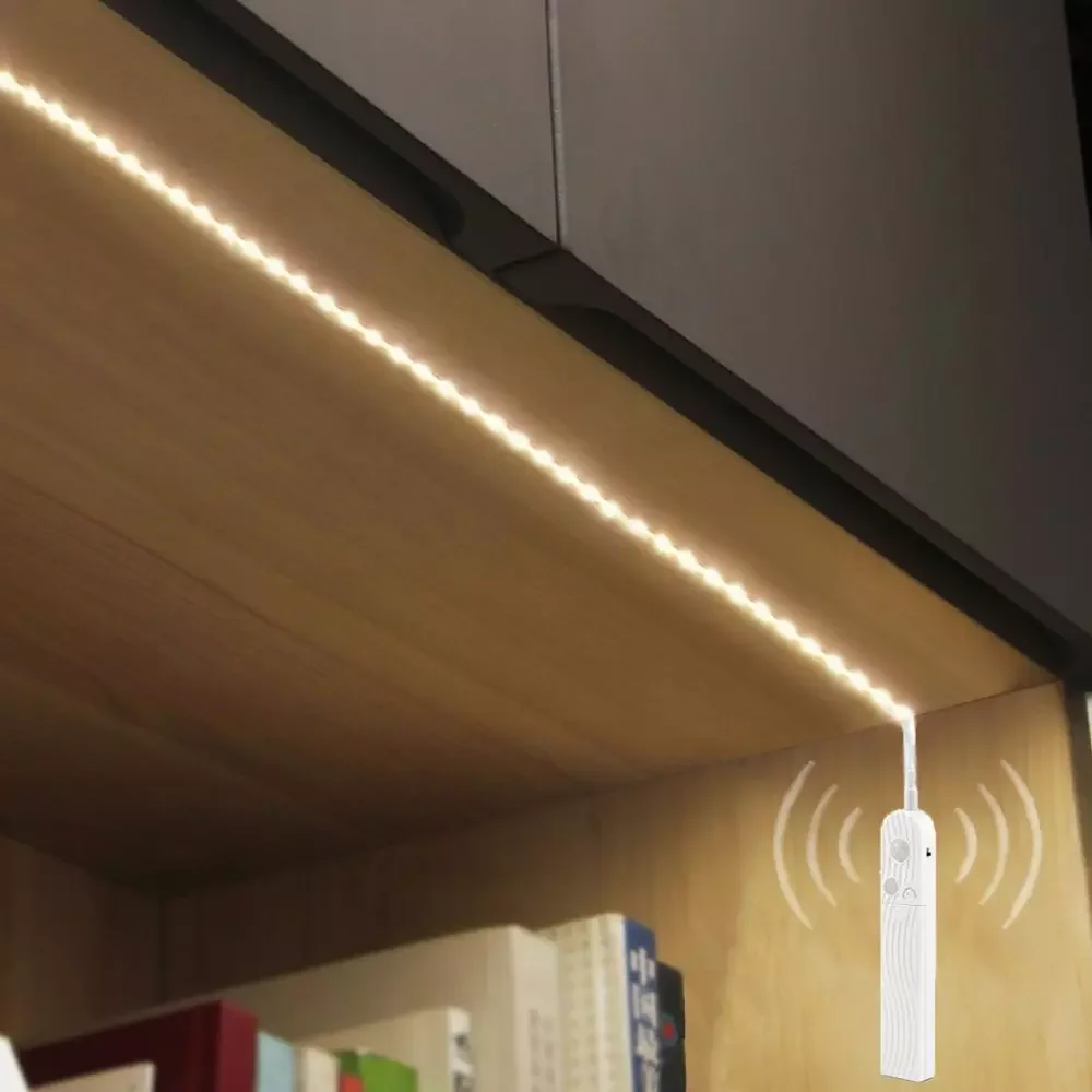

LED Smart PIR Motion Sensor Night light LED Strip 1m 2m 3m Bed Cabinet Stair Sensor lamp for Home Bedroom Kitchen,Wardrobe Decor