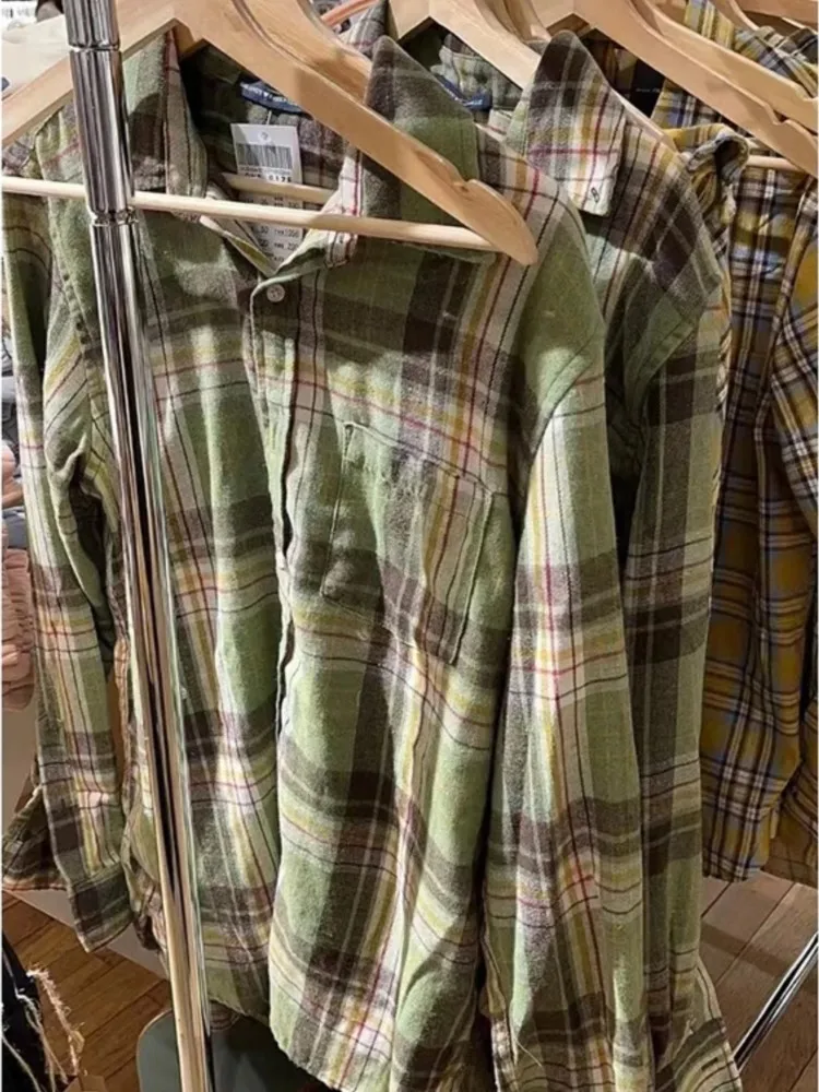 Повседневные женские рубашки с начесом в стиле ретро однобортные шикарные