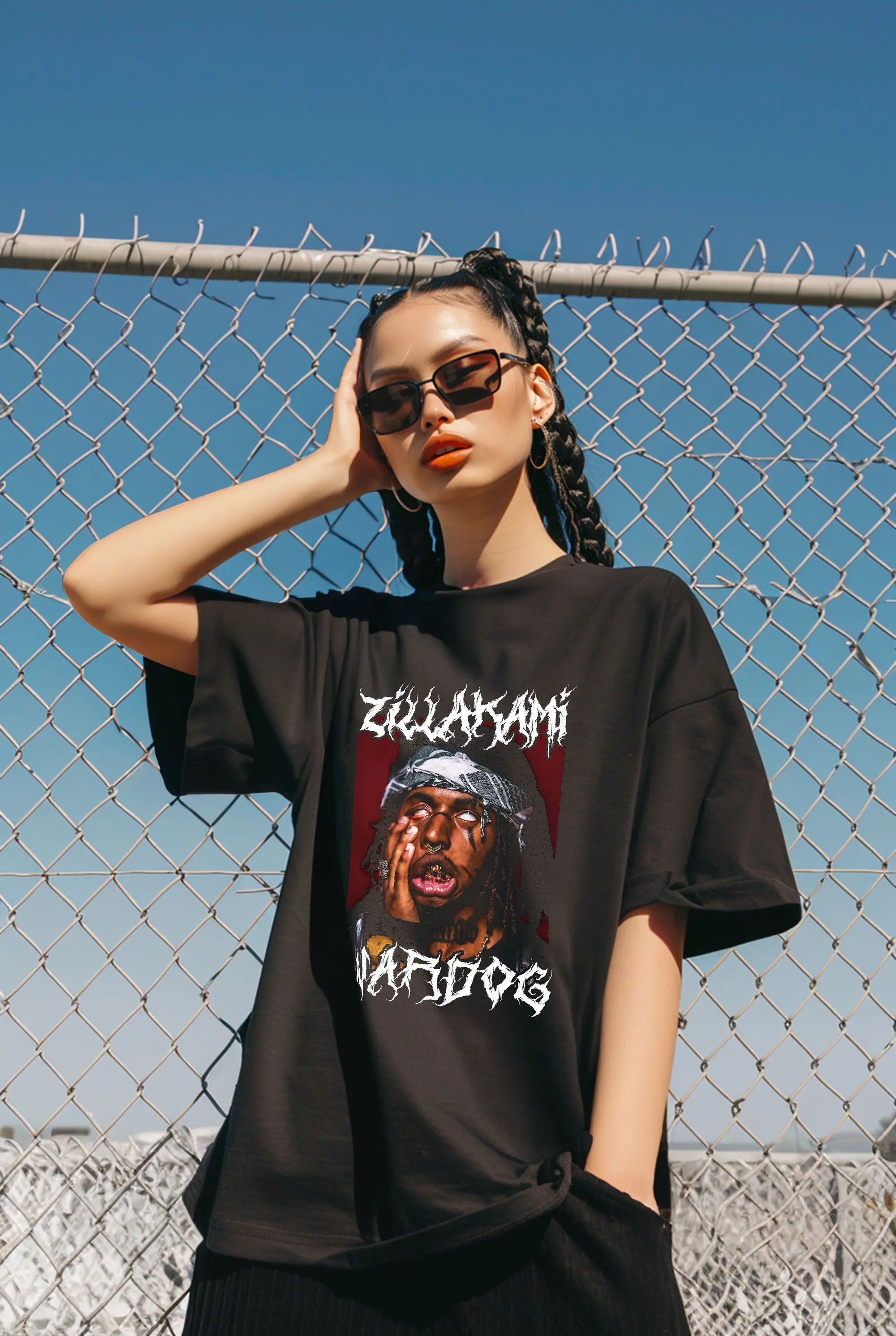 Ретро ZillaKami футболка в стиле хип-хоп винтажном 90-х с рисунком Мерч джуниус Роджерс