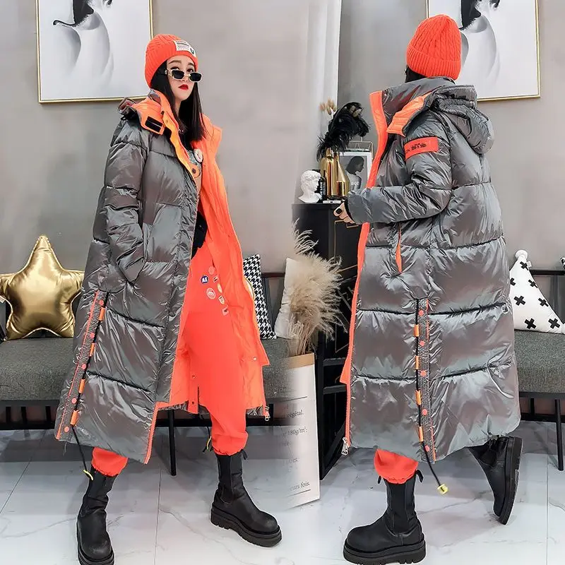 New Winter Cotton Padded Woman Parkas Jackets Oversize Hooded Coats Korean Fashion Warm Thickening Snow Clothes Super Hot