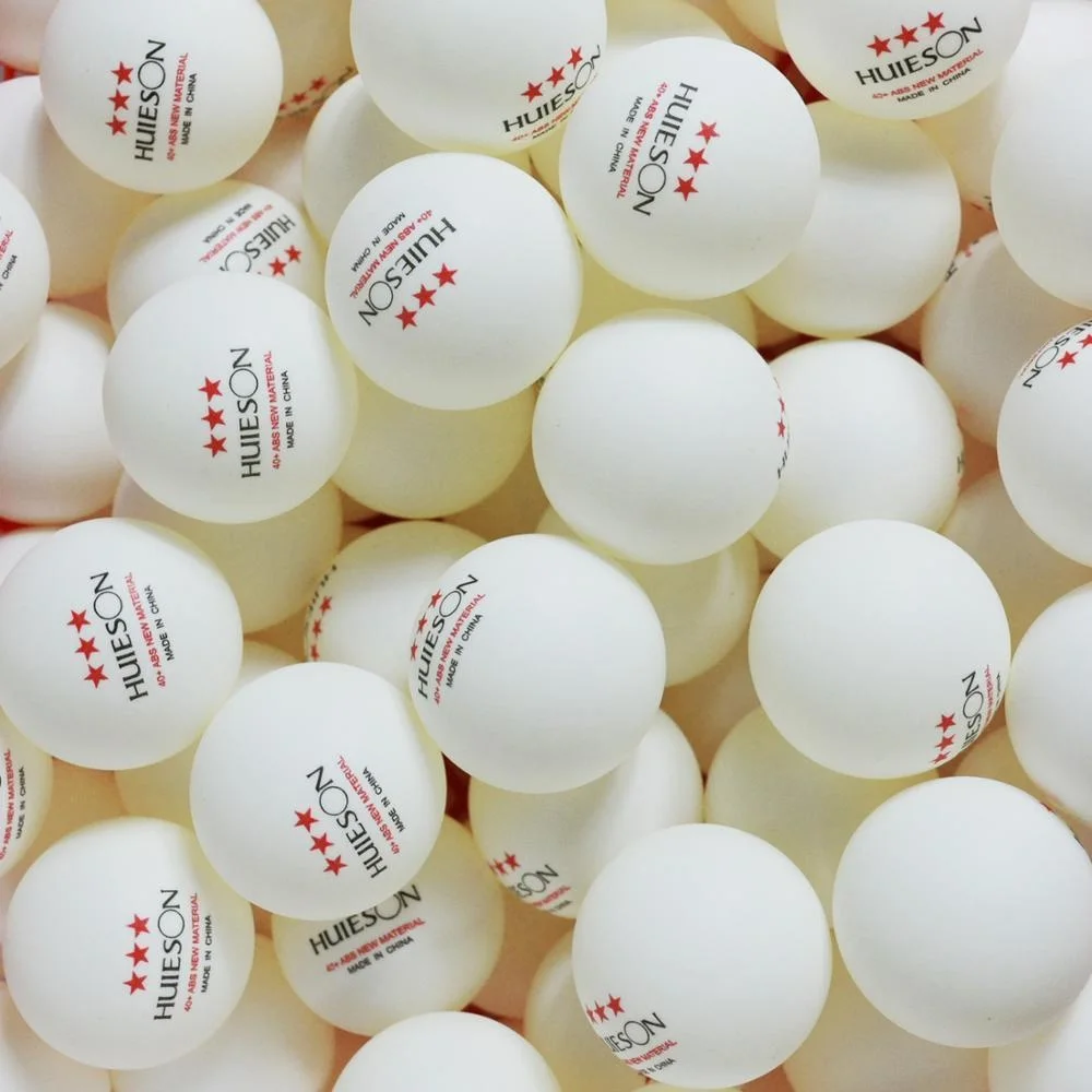 Huieson 30 50 100 English New Material Table Tennis Balls 3 Star 40+ ABS Plastic Ping Pong Balls Table Tennis Training Balls
