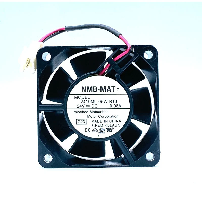 Новый оригинальный 2410ML-05W-B10 6025 6 см 24 В 0.08A двухпроводный Шарикоподшипниковый Вентилятор охлаждения