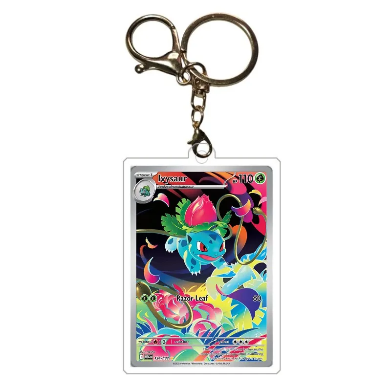 Фото Акриловый защитный чехол-брелок для карт Pokemon PTCG Ivysaur, коллекционный, для аниме-игр, подарок, ручная работа №5