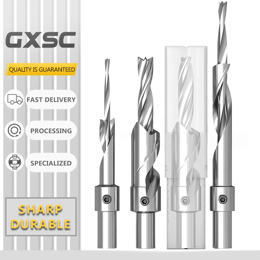 

Woodworking high-speed steel salad drill ladder drill bit secondary ladder mother drill screw with household countersunk drill