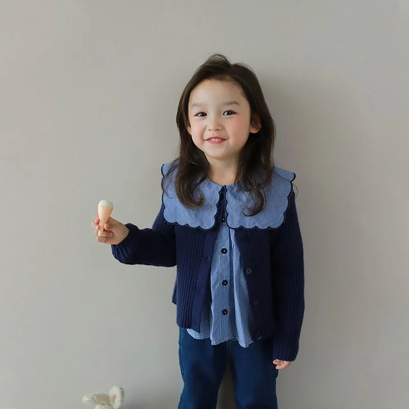 

Autumn Little Girls Children Clothing Set Two 3 Piece Set Sweater Stripe Shirt + Pants Baby Clothes Kids Birthday Outfits