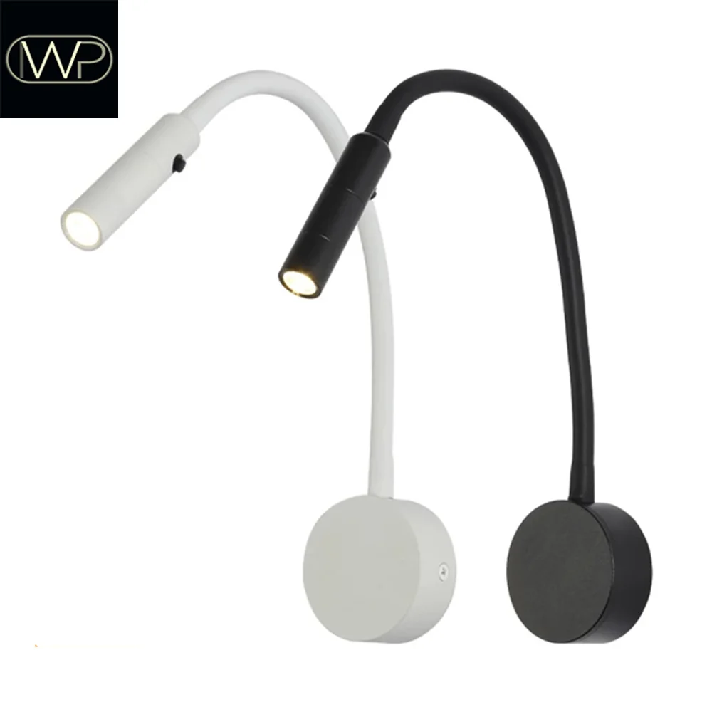 

Tokili Adjustable Gooseneck Book Lamp Bed W Switch On/Off Wall Mounted Night Sconces Indirect Lighting Decor 3W LED AC100-240V
