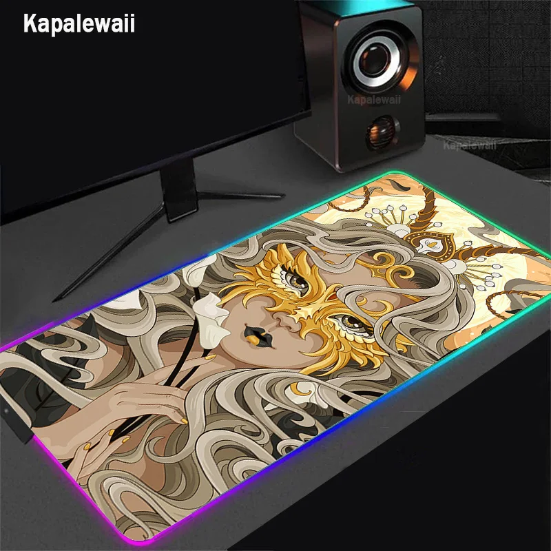 

Коврик для мыши Rgb Xxl, коврик для ноутбука в китайском стиле, игровой коврик для мыши 90x4 0, игровые настольные коврики с подсветкой клавиатуры в стиле аниме, Настольный коврик