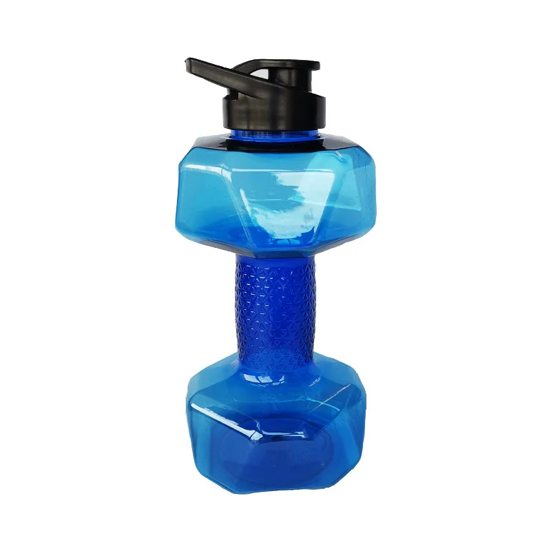 

1500ML PET Dumbbell Shaped Kettle Outdoor Fitness Cycling Drinking Water Bottle Weight Strong Water Drinks Accessories