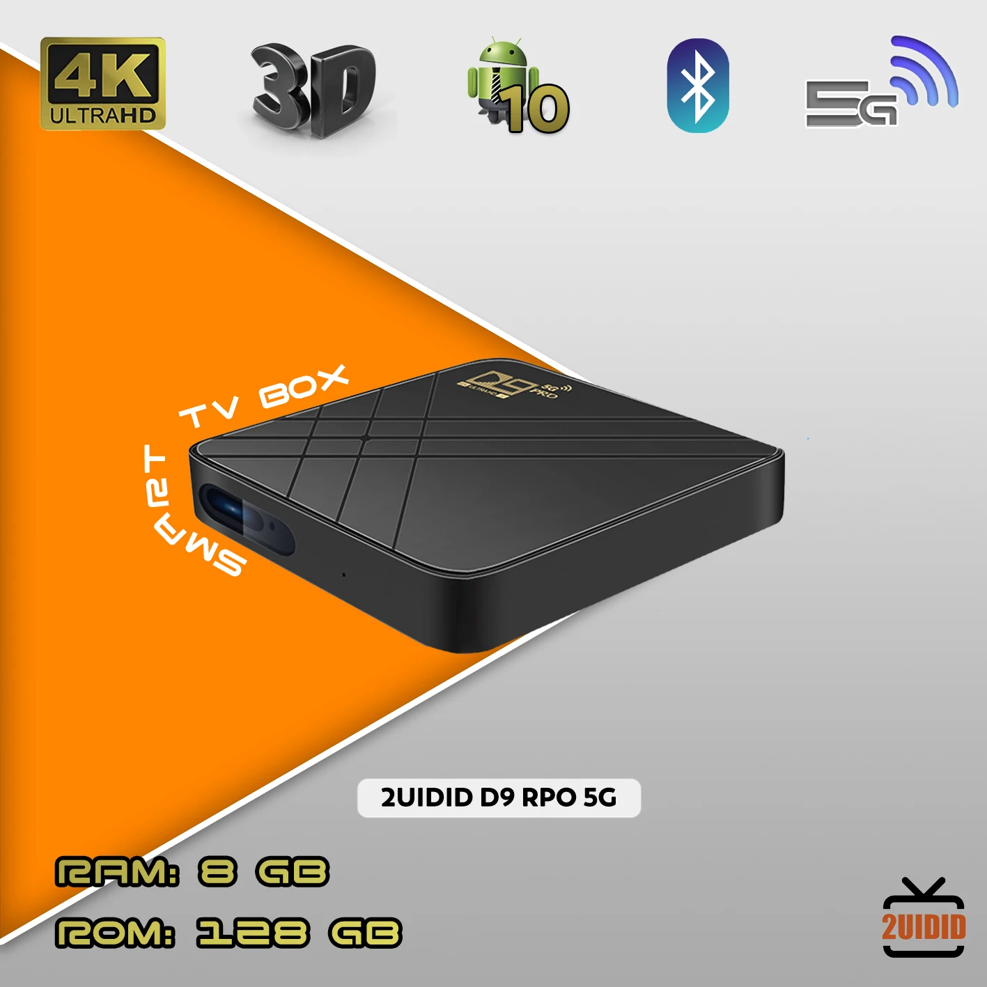 

Приставка Смарт-ТВ D9 PRO, Android 10,0, Amlogic S905L, 4 ядра