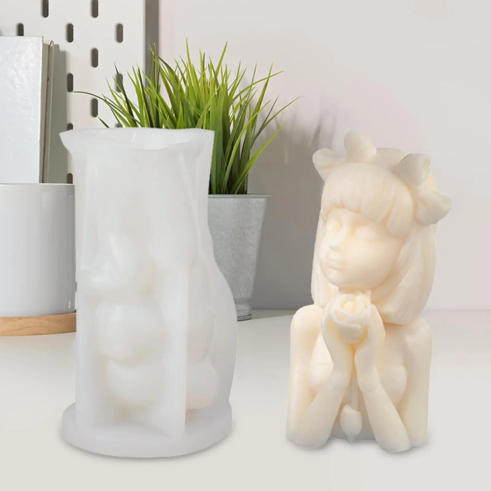 

Форма для свечей для девушек, форма из смолы для скульптуры, глаза для закрытых девушек, украшение из силикона для домашнего декора, ювелирные изделия, силиконовая форма для свечи