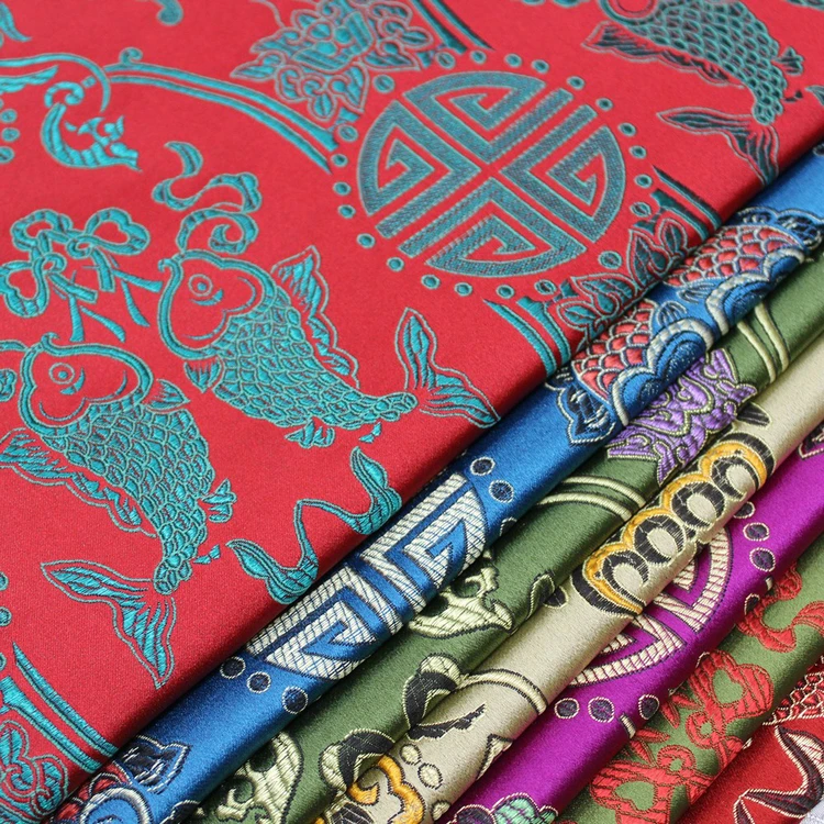 Жаккардовая жаккардовая парчовая шелковая ткань в китайском стиле сделай сам