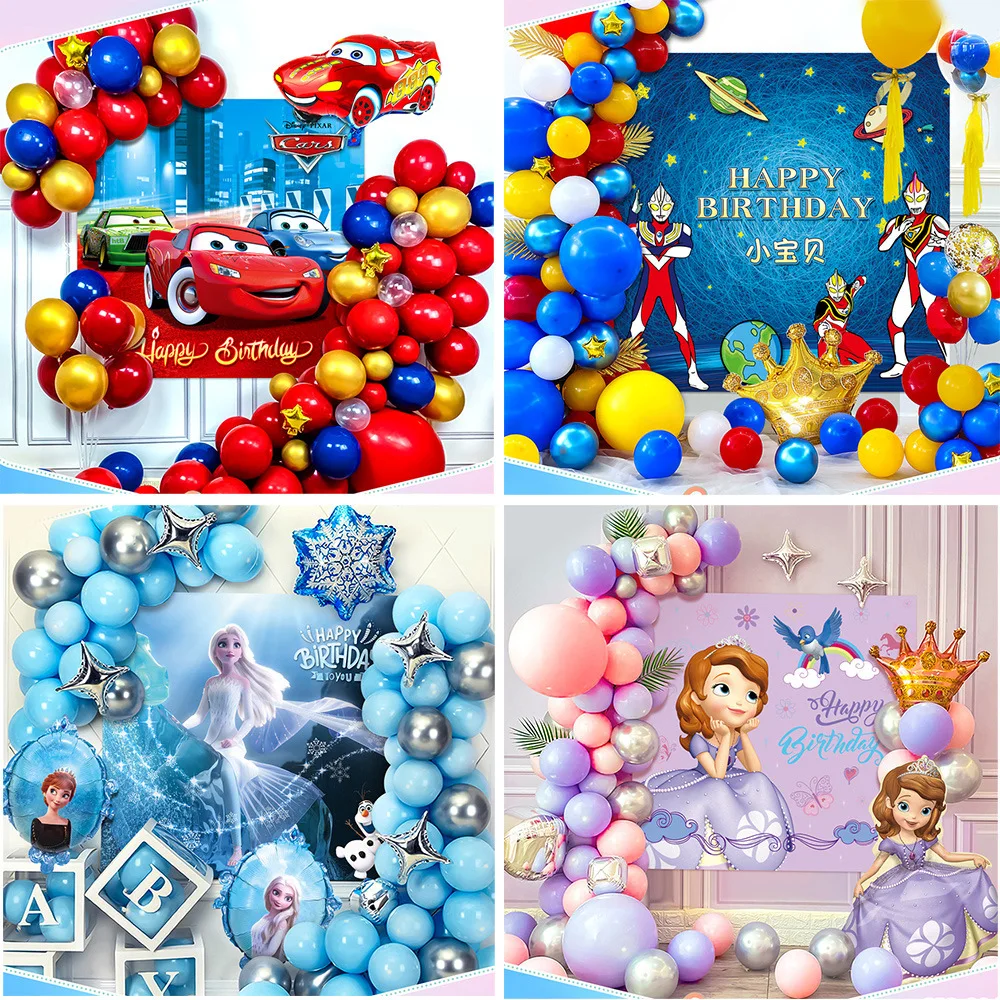 

Disney Frozen Toy Story PIXAR Balloon toy set kids Birthday party Cartoon animation decorations Aluminum film Disposable balloon