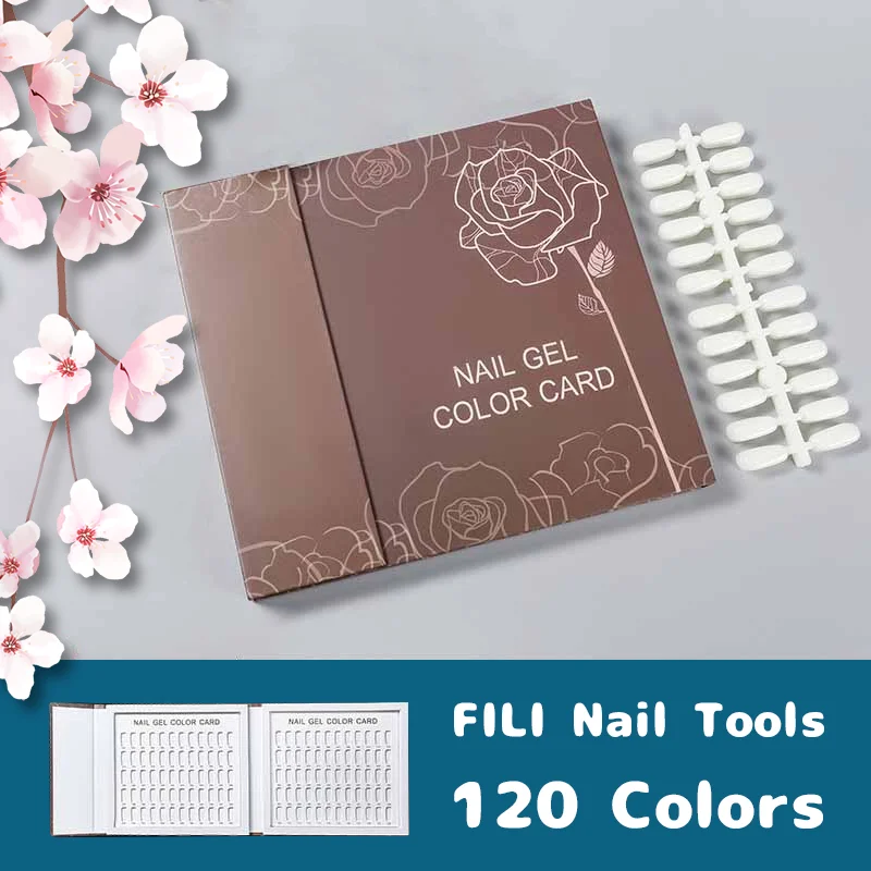 

216/160/120 Nail Color Showing Shelf ​With For Nail Salon Display Book False Nail Tips Color Display Book Gel Polish Color Card