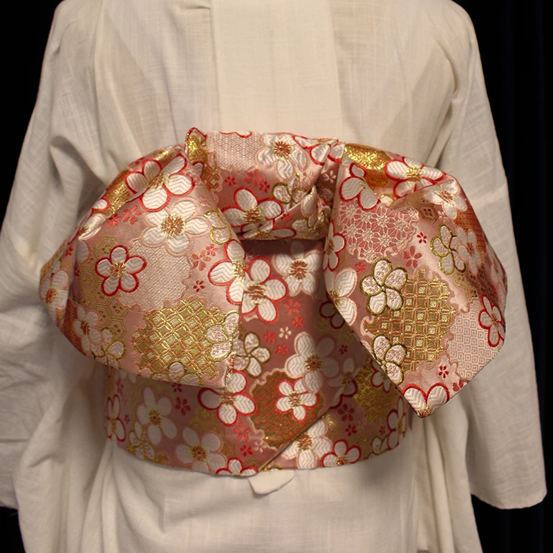

Women's Japan Style Kimono Obi Creative Bow Knot Waist Belt Brocade Girdle Dress Wide Belt Cosplay Accessories