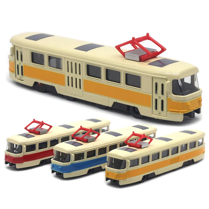 1:90 модель трамма в стиле ретро из сплава освещение музыка автобус автомобиля