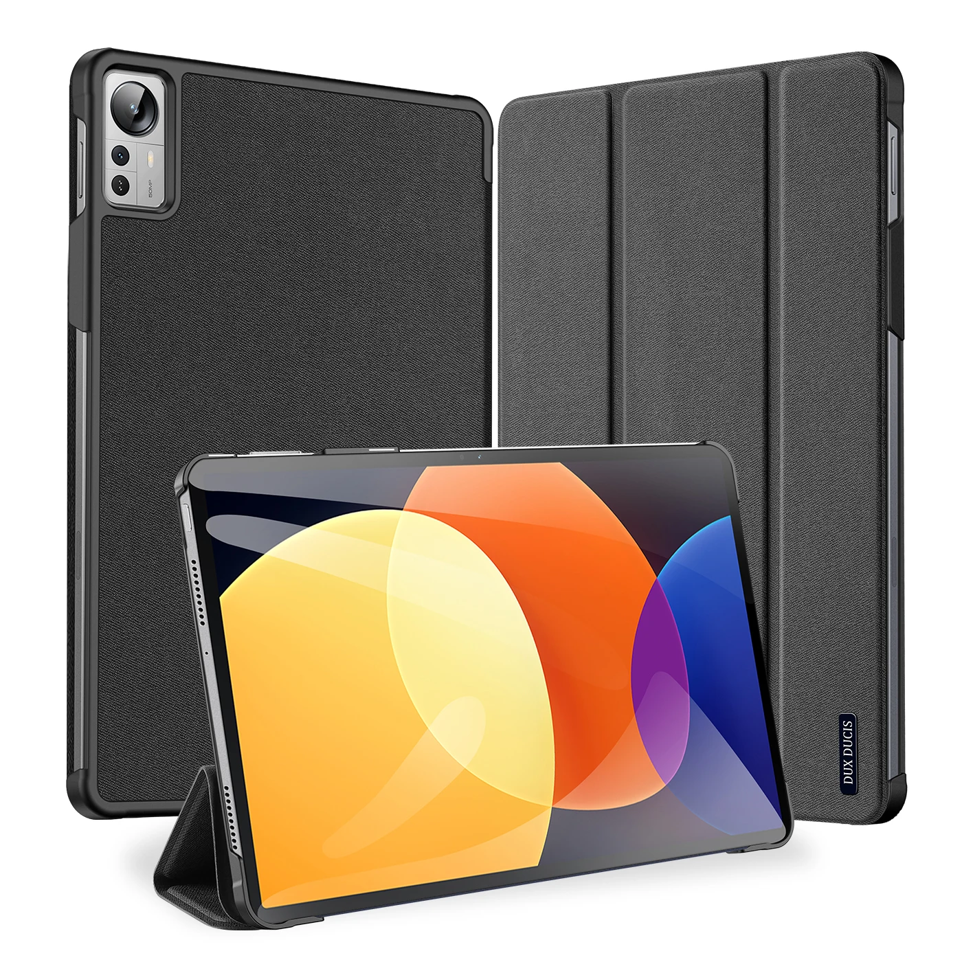 Тонкий чехол DUX DUCIS для Xiaomi Pad 5 Pro 5G 12,4 дюйма 2022 дюйма, чехол-подставка тройного сложения с автоматическим пробуждением/спящим режимом
