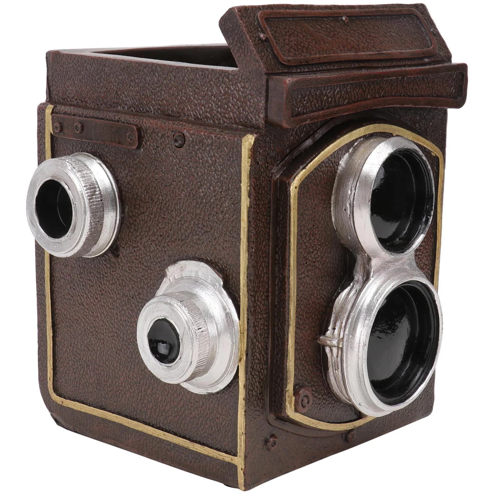 

Camera Flowerpot Resin Flower Pot Holder Office Organizer Pen Pot Planter Desk Ornament