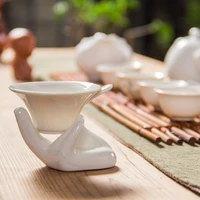 kung fu tea set accessories ceramic buddhist tea filter tea infuser reusable filter loose coffee leaf spice filter