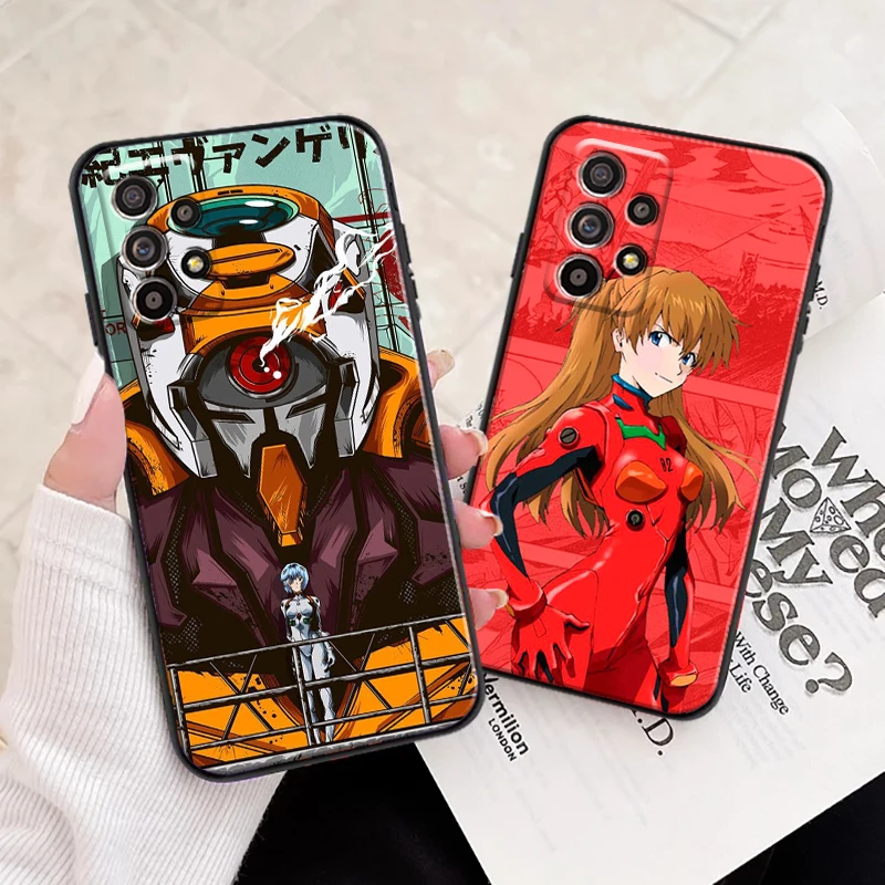 

Evangelion For Samsung A52 A72 4G 5G Phone Case Carcasa Coque Funda Soft Back Liquid Silicon Silicone Cover