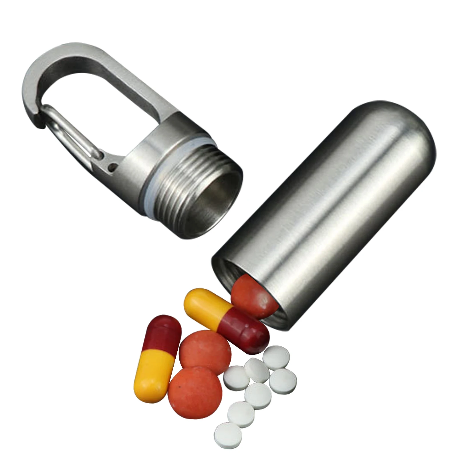 

Travel Pill Case Mini Key Chain Pill Holder Portable Pill Organizer With High Elastic Buckle For Camping Traveling Outdoor